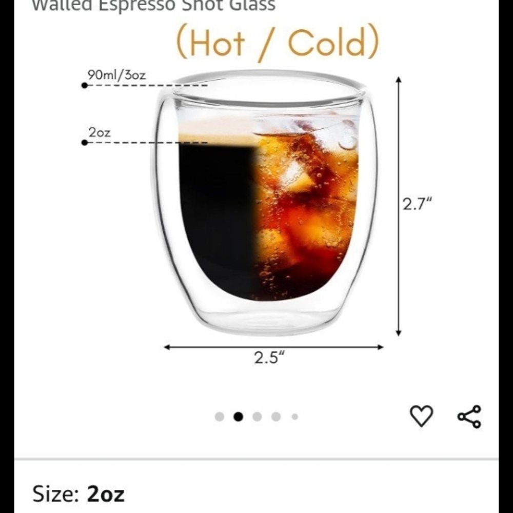 Double Walled Espresso Shot Glass